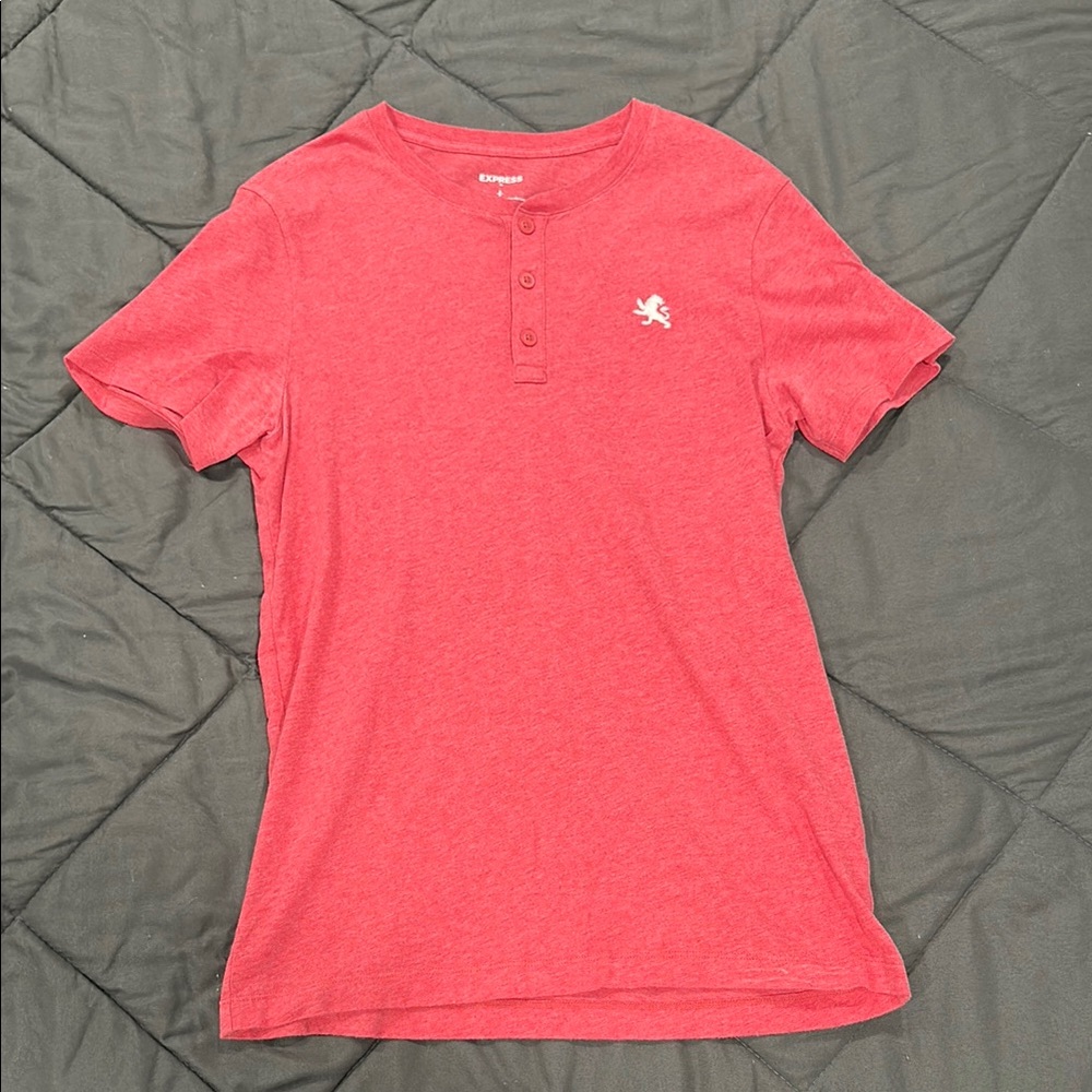 Express Scarlet Henley Tee